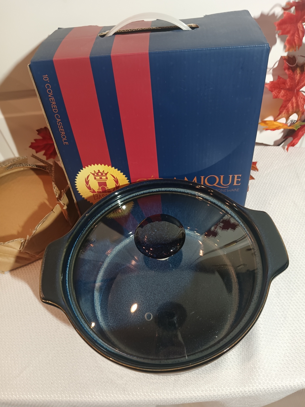 Basque New Casserole Dish with Glass Lid